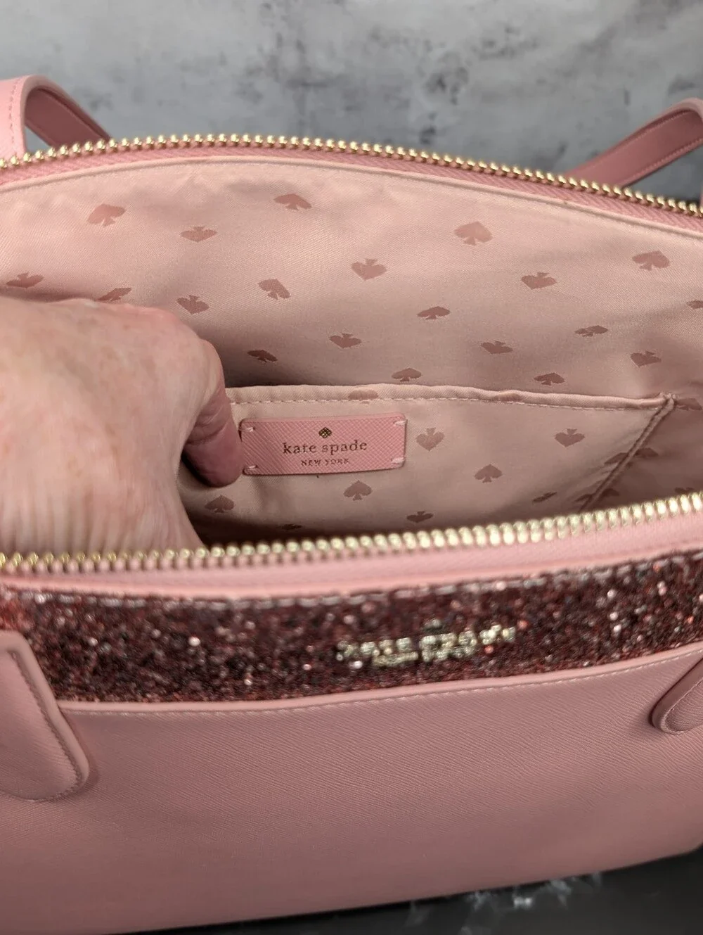 Kate Spade Flash Glitter Tote - Pink NWOT